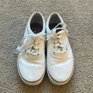 White Lace Up Vans